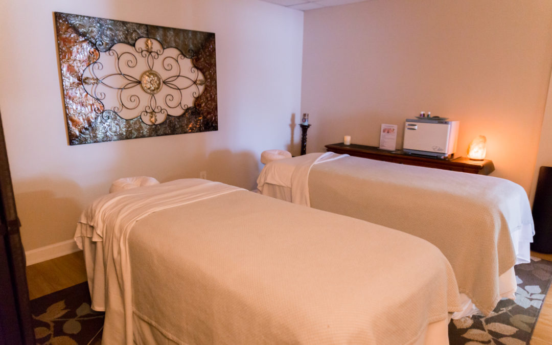 Two massage beds